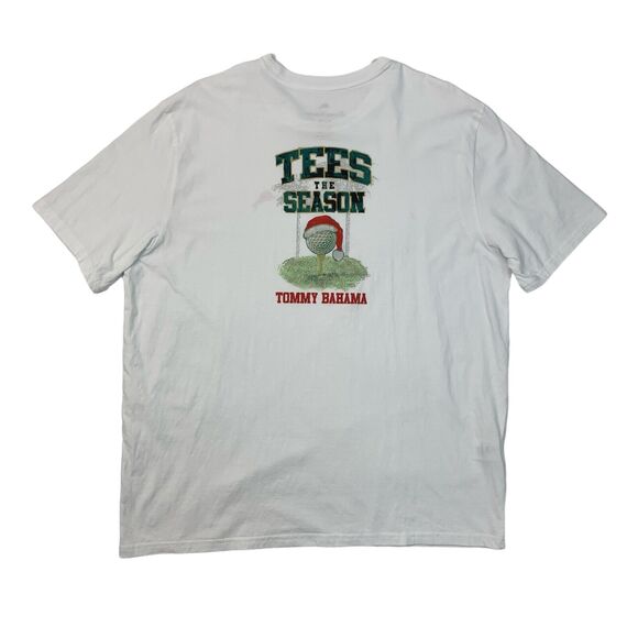 Tommy Bahama T Shirt Mens XL Christmas Holiday Tees The Season Santa Hat Golf - Picture 1 of 12
